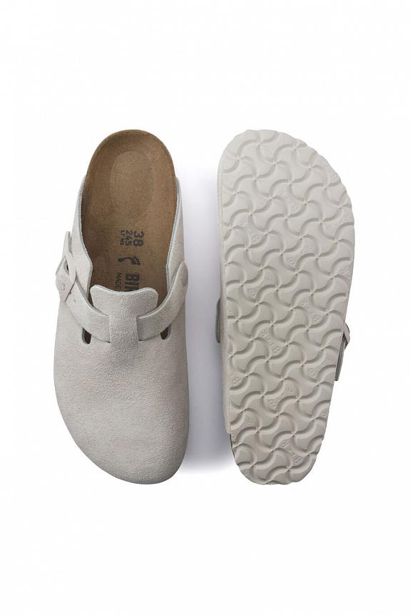 Birkenstock Boston Suede Leather Antique White